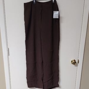 Brown Wide-Leg Pants